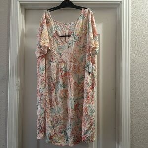 O'Neill Womens Size Xxl Pastel Floral Print Gina Dress